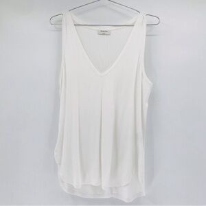Babaton Relaxed Fit Sleeveless Blouse White Size Small